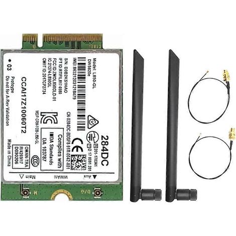 DW5820e L850-GL 4G LTE/WCDMA WWAN-Karte (Modul 0284DC) für DELL 3500/5400 Laptop mit 2x8DB Antennen (1/5)