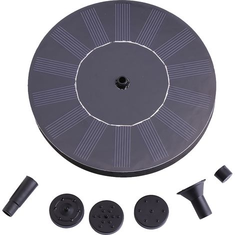 Kreative Solar-Schwimmbrunnenpumpe für Gartenteich, Schwimmbad, Wasserreservoir, 180 l/h, 1,4 W (1/5)