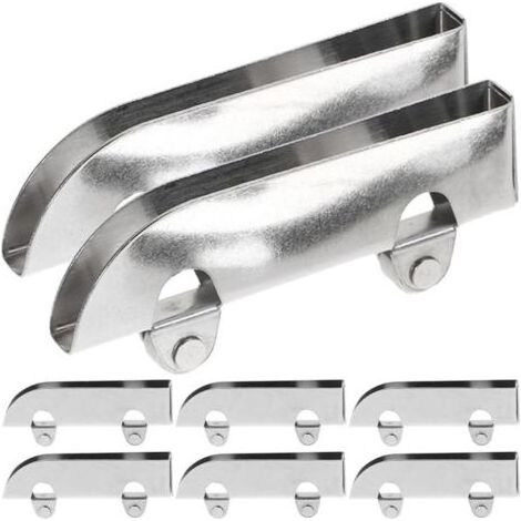 Lot de 8 Roulettes pour Porte Coulissante en Verre 5,0 Mm Acier Inoxydable, Quincaillerie pour Armoires, Poulies Solide pour Portes Intérieures, Usage Placard et Meubles (1/5)