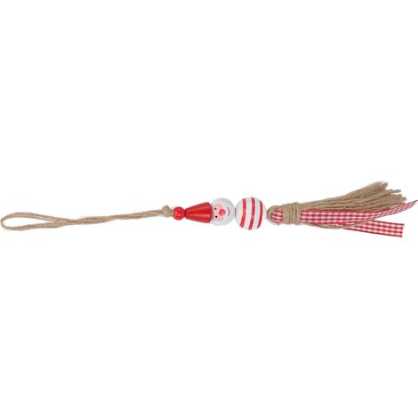 5-teiliges Set Weihnachtsschmuck aus Holzperlen, niedliche, leuchtende Farben, Schneemann aus robustem Holz, geeignet für Baum, Tür oder Schlafzimmer, Typ 3 (1/5)