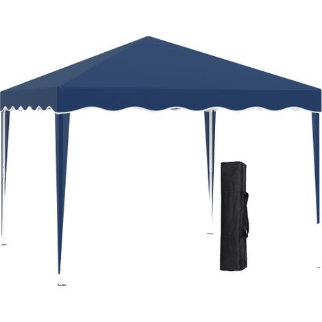 Faltpavillon 3x3m Gartenpavillon faltbar Partyzelt höhenverstellbar mit Transporttasche UV-Schutz aus Stahl und Oxford Blau
On-Site