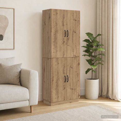 vidaXL Schrankset 2 Stk. Artisan-Eiche Holzwerkstoff (1/5)