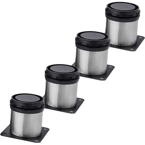 4x Verstellbare Möbelfüße - Verchromtes Metall - Höhenverstellbar (Gesamt: 50 mm) (1/5)