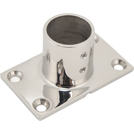 Robuste, rechteckige Bootsrelinghalterung aus Edelstahl, seewasserbeständiges Platin, für Yachten, 90°-Winkel, 30 mm / 1,2 Zoll (1/5)