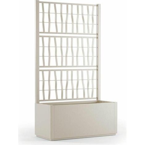 Ethica rechteckiger Blumenkasten 80 cm mit Kalkspalier