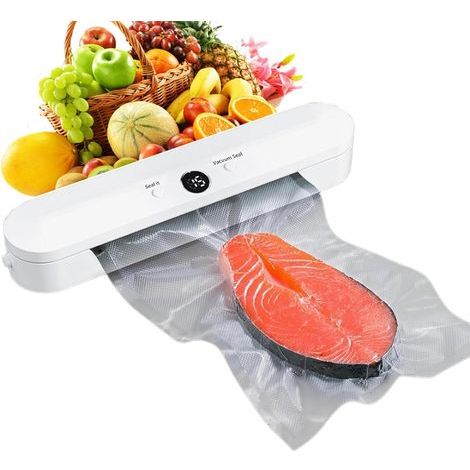 Vacuum sealer – works on dry and moist foods – suitable for fresh food, meat, vegetables and fruit (1/5)