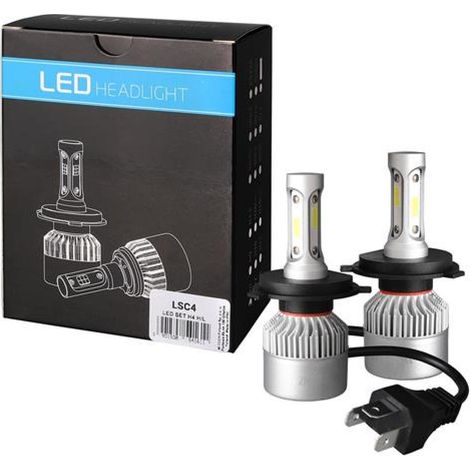 Osram – Coffret de 2 ampoules LED H4 80W 9A 32V 10000lm 6500K – Refroidissement actif – Noyau en aluminium pour dissipation de chaleur (1/2)