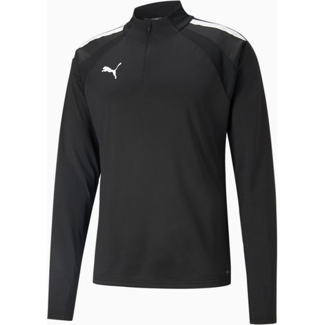 Felpa da uomo Puma Teamliga 1/4 ZIP nera 65723603 r S (1/5)