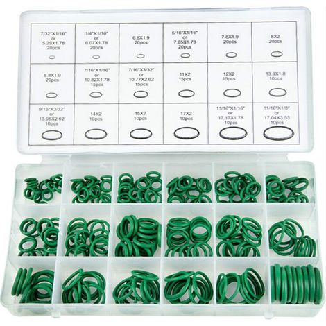 270 joints toriques HNBR pour climatiseur automobile - Outils de réparation automobile - Kit de joints en caoutchouc pour réfrigérant de climatiseur automobile - Accessoires auto