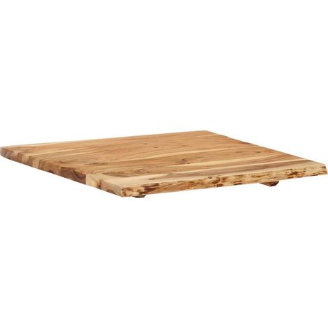 Dessus de meuble-lavabo comptoir de salle de bain étagère flottante tablette de meuble-lavabo plateau de meuble-lavabo 58 x 55 cm acacia (1/5)
