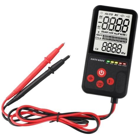 Intelligentes Multimeter für digitale elektrische Prüfungen mit AC/DC-Effektivwertspannung, Kapazität, Frequenz, CNV-Erkennung, tragbares Design für Elektriker und Heimwerkerprojekte, 9999 Messpunkte,