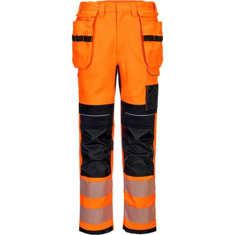 Pantalón PW3 FR HVO Holster  bolsillos multi-uso de pistolera naranja PORTWEST FR415 42 pulgadas Naranja/Negro