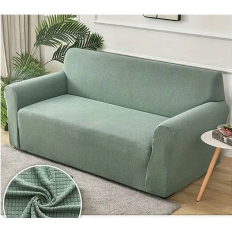 Funda de sofá de terciopelo de 145 cm x 178 cm, color gris, para 2 plazas. (1/5)