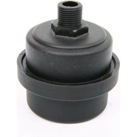 KZQ Paquete de 2 piezas de repuesto para silenciador de compresor de aire, filtro de aire negro, reducción de ruido para compresores sin aceite (13 mm) (1/4)
