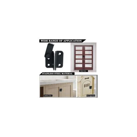 Cerradura para puertas exteriores, pestillo para puertas, cerradura para portones, cerradura para puertas interiores con tornillos para ventanas, armarios y jardín - Crezuo