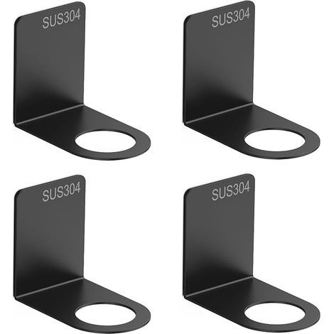 Lot de 4 porte-bouteilles de savon, support mural pour distributeur de pompe, grande taille, sans perçage, adhésif, crochet pour mur de douche, compatible avec les distributeurs de savon, diamèt (1/4)