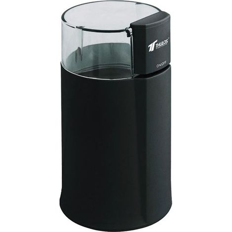 Thulos Kaffeemühle, 50-60 Gramm Kapazität. Schwarzes Modell.