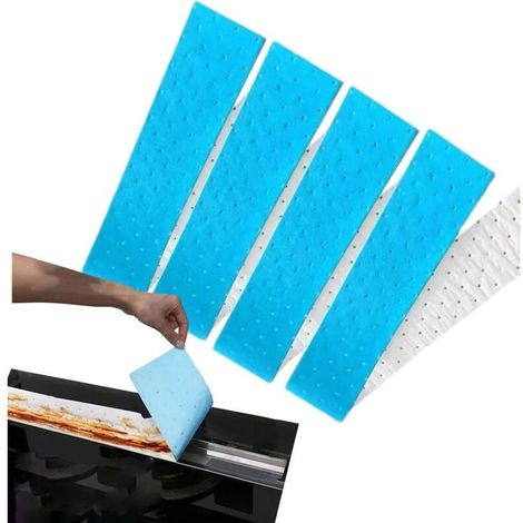 10 morceaux de coton absorbant l'huile pour hottes de cuisine – papier de coton pour absorber la graisse et l'huile – papier absorbant l'huile pour la plupart des hottes de cuisine (1/5)