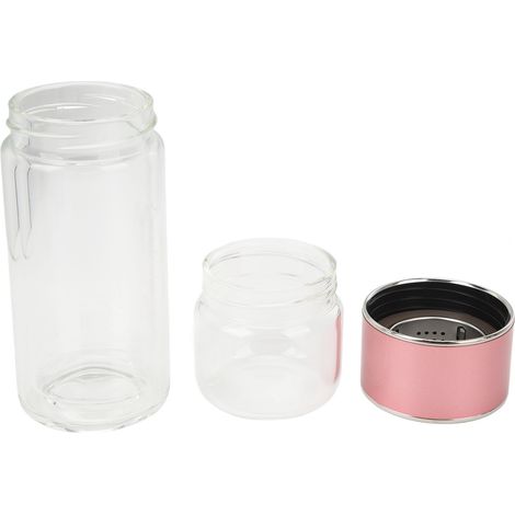Bouteille en verre double paroi pour thé et eau, séparation infusée, portable multifonction pour maison et bureau (1/5)
