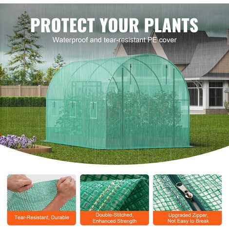 Serre Tunnel Jardin - 345x195x192 cm Tente Abri Plantes avec (1/5)