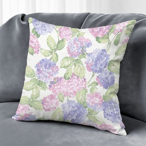 Housse de coussin feuilles vertes papillon, décoration salon intérieur,50×50cm (1/5)