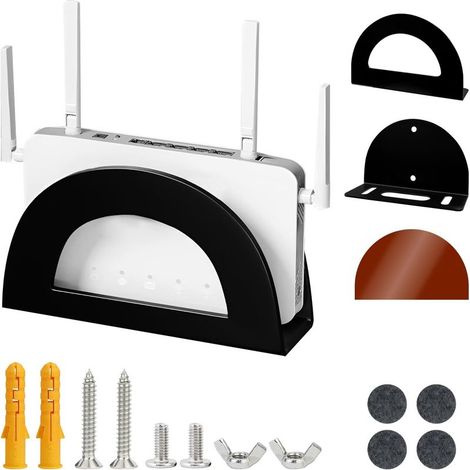 Rangement Box Internet Boîtier Mural Ajustable pour Routeur WiFi Caché, Support pour Routeur pour La Décoration De La Maison, Boîtier De Rangement pour Routeur WiFi (Acier Carbone) (1/5)