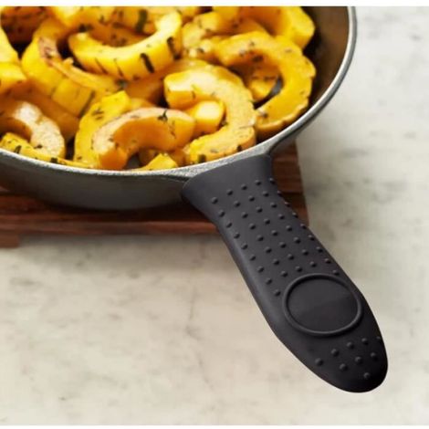 Poignée Casserole - Silicone Noir - Compatible Induction - Anti-brûlure Antidérapante - 1 Pièce (1/4)