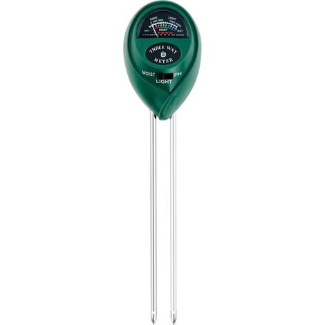 1 Testeur humidité plante, pH sol, luminosité, capteur sol 3-en-1 sans pile, pour pot de fleurs, jardin intérieur et serre (1/4)