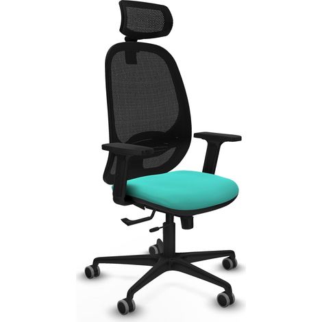 Chaise de bureau piqueras y crespo Cilanco turquoise bois (1/2)