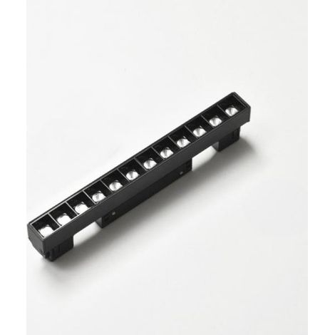 Projecteur LED sur Rail Magnétique 48V DC 12W NOIR - Blanc Chaud 2300K - 3500K - SILAMP (1/2)