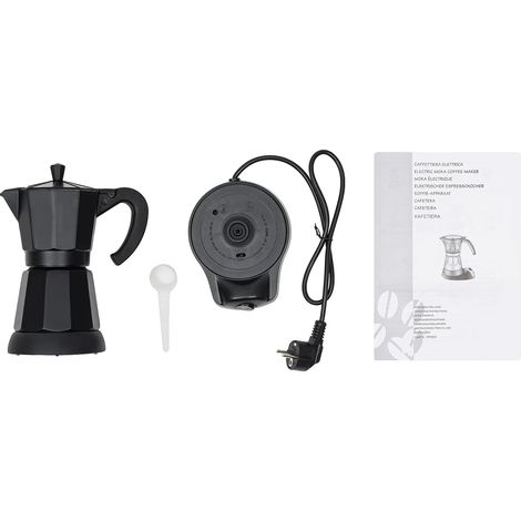Cafetière Électrique, Aluminium, Capacité de 300ml, noir (1/2)
