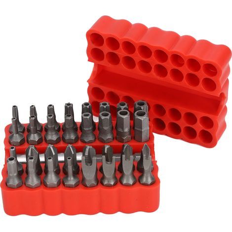 Jeu d'embouts hexagonaux de vis de sécurité, 33 pièces, en acier au Chrome Vanadium, arbre de 1/4 pouces pour ordinateur de véhicule (1/5)