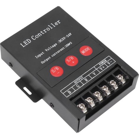 Leistungsstarker RGB-LED-Controller, kabelloses Gehäuse aus Metall, 15 Modi, farbenfroher Lichtcontroller für KTV, Hotels und Zuhause (1/5)
