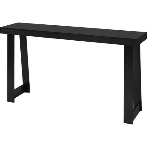 Console de 140 cm, bureau moderne à placer derrière le canapé, table d'entrée rectangulaire en bois, table d'appoint étroite et longue, idéale pour le couloir, la chambre, le salon ou le hall d'entrée (1/5)