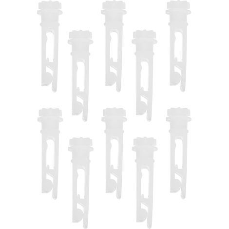 Lot de 10 clips de réparation verticaux en vinyle pour stores verticaux - Pour réparation de stores de fenêtre verticaux, lamelles, rideaux - Blanc