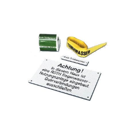 Roth Beschilderungspaket/Kennzeichnung Regenwasseranlage