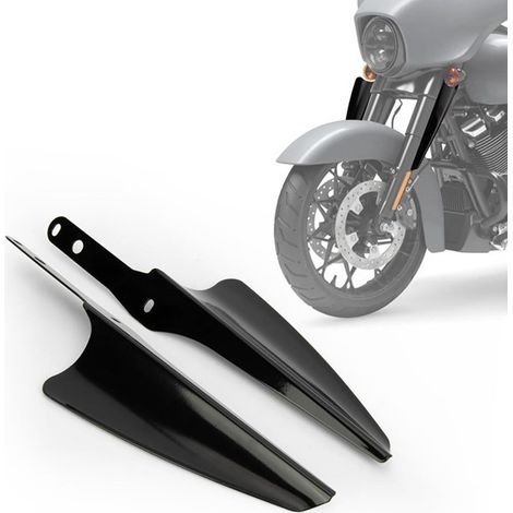 1 pair of front shock absorbers and wind deflector brackets for Harley Touring Road and King Street (1/5)