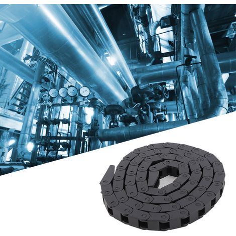 Chaîne porte-câbles en nylon noir de type pont 7 x 7 mm pour imprimante 3D et machine-outil CNC (1/5)