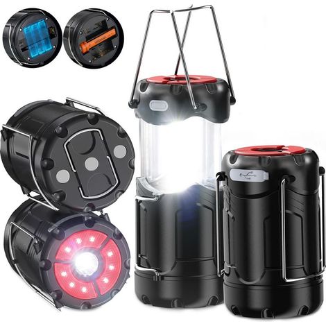 Lanterne camping LED ultra lumineuse 300 lumens – 4 modes d'éclairage – Résistante à l'eau IPX4 – Compacte et portable pour urgences (1/5)