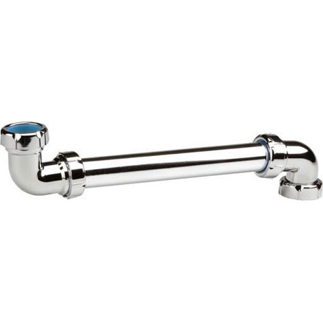 Nicoll – Tubulure lavabo chromée sortie arrière Ø1"1/4 – Gain de place – Écrous ergonomiques pour montage rapide – Pour siphons lavabos (1/5)
