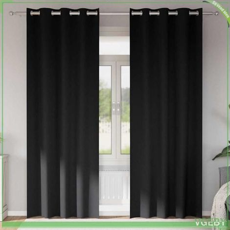Rideaux occultants - FAFEISY - Tissage triple - Noir - 260 x 140 cm - 80–90% occultation (1/5)