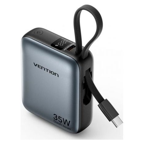 Vention batería externa Powerbank FHEH0 10000mAh 35W USB-C Carga Rápida Gris