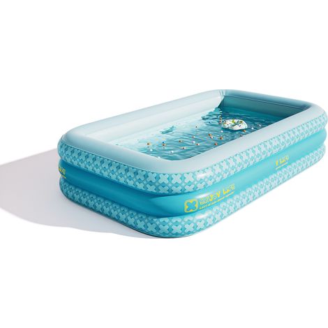 Grande Piscine Gonflable Familiale en PVC Épais – Bassin Plastique Robuste pour Jardin et Extérieur