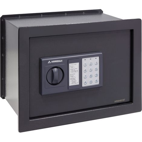 ARREGUI Class W25EB Cassaforte a muro con Serratura Elettronica, Cassaforte a Mobile per Abitazioni, Tastiera con Codice Programmabile, con Chiave di Emergenza, 28 x 38 x 25 cm, 17 L