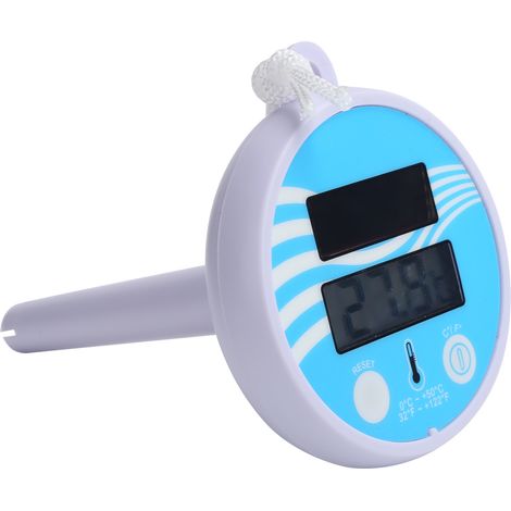 Solarbetriebenes, elektronisches Schwimmthermometer mit LCD-Anzeige, wiederaufladbar, für Schwimmbäder und Whirlpools (1/5)