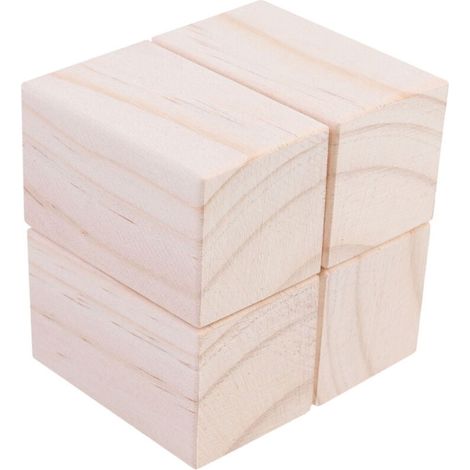 4 pieds de meubles en bois pour canapés, tables basses, intérieurs - 3x3x5 cm (Lot de 4)