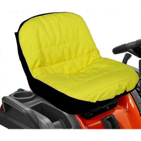 Housse de siège pour tondeuse autoportée John Deere Z515E coussin souple extérieur résistant à l'eau jaune standard compatible tondeuses à rayon zéro (1/5)
