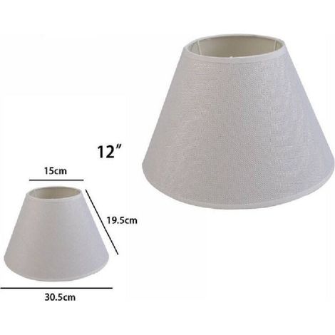 YMYNY Klassischer konischer Lampenschirm in Zylinderform, Ersatz für Lampe und Wandleuchte, aus TNT-Stoff, Weiß, 30,5 cm