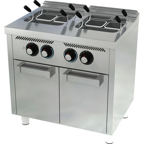 Cuiseur à Pâtes Gaz 2x25 Litres Série 600 sur Placard - Hr Fainca
