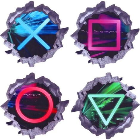 Autocollant Muraux Gamer 3D,Stickers Muraux Game Breaking,Sticker Muraux de Gamer, Stickers Muraux E-Sport,Gamer Poster Decoration (1/5)